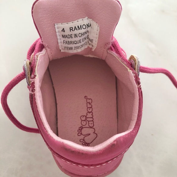 Girls Toddler Size 4 Wee Walkers Runner Walking Shoe Rubber Sole Ankle Support - Picture 7 of 7
